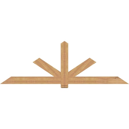 Ekena Millwork Kennewick Timber Gable Bracket, Western Red Cedar, 96"W x 32"H x 1 1/2"D x 5 1/2"F, 8/12 Pitch GBW096X32X0206KEN00SWR